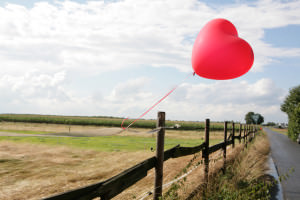 herz,luftballon als zeichen für feier